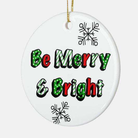そしてメリー明るいクリスマス セラミックオーナメント (左)