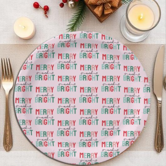 そしてメリー明るいクリスマス ペーパープレート