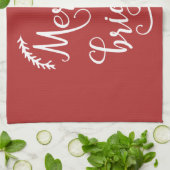 そしてメリー明るいクリスマス・ホリデー キッチンタオル (折り畳み)