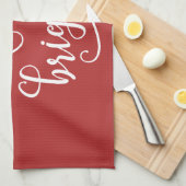 そしてメリー明るいクリスマス・ホリデー キッチンタオル (四つ折り)