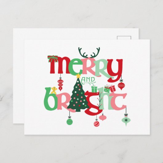 そしてメリー明るいクリスマス ポストカード (正面/裏面)