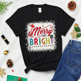 そしてメリー明るいクリスマス、女性のクリスマス Tシャツ