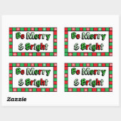 そしてメリー明るいクリスマス 長方形シール (シート)