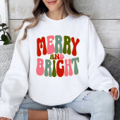 そしてメリー明るいスウェットシャツ、ホリデーをテーマにした スウェットシャツ