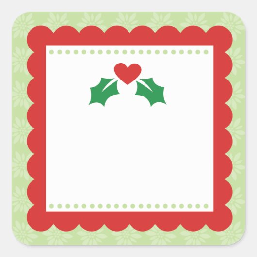 そしてメリー明るいステッカー スクエアシール (正面)