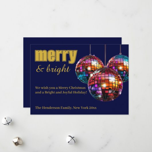 そしてメリー明るいディスコ・ボール シーズンカード (正面/裏面インサイチュ)