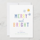 そしてメリー明るいパステルクリスマス シーズンカード (正面)