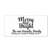 そしてメリー明るいパーソナライズされた願い ラバースタンプ (インプリント)