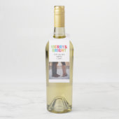 そしてメリー明るいフェスティバルのクリスマスパーソナライズされた ボトルネックタグ (ボトル)