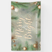 そしてメリー明るいフェスティバルのクリスマス 横断幕 (縦)
