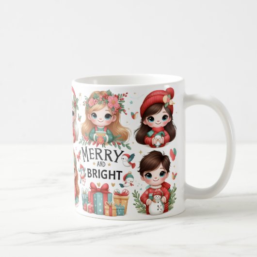 そしてメリー明るいマグカップ コーヒーマグカップ (右)