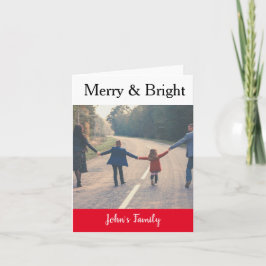 そしてメリー明るいミニマルモダン主義のクリスマス写真 シーズンカード