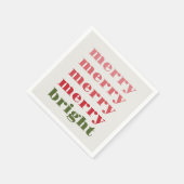 そしてメリー明るいミニマル緑の聖降誕祭 スタンダードカクテルナプキン (角)