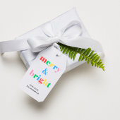 そしてメリー明るいモダンクリカラフルスマス ギフトタグ