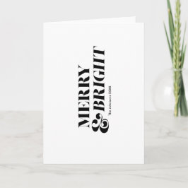 そしてメリー明るいモダンクリスマスタイポグラフィ カード