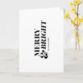 そしてメリー明るいモダンクリスマスタイポグラフィ カード (黄色い花)