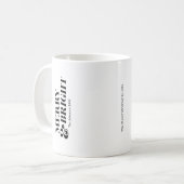 そしてメリー明るいモダンクリスマスタイポグラフィ コーヒーマグカップ (正面左)