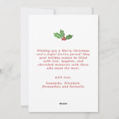 そしてメリー明るいモダンクリスマスタイポグラフィ シーズンカード (裏面)