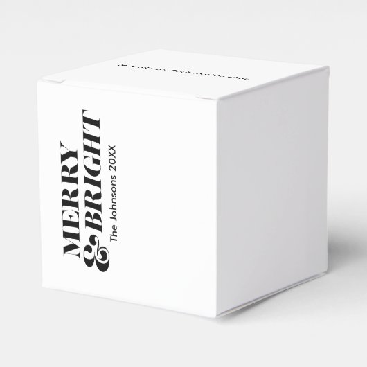 そしてメリー明るいモダンクリスマスタイポグラフィ フェイバーボックス (正面サイド)