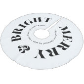 そしてメリー明るいモダンクリスマスタイポグラフィ ブラッシュドポリエステルツリースカート (アングル)