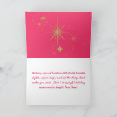 そしてメリー明るいモダンクリスマスツリー シーズンカード (内部)