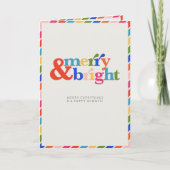 そしてメリー明るいモダンクリミニマルスマス シーズンカード (正面)