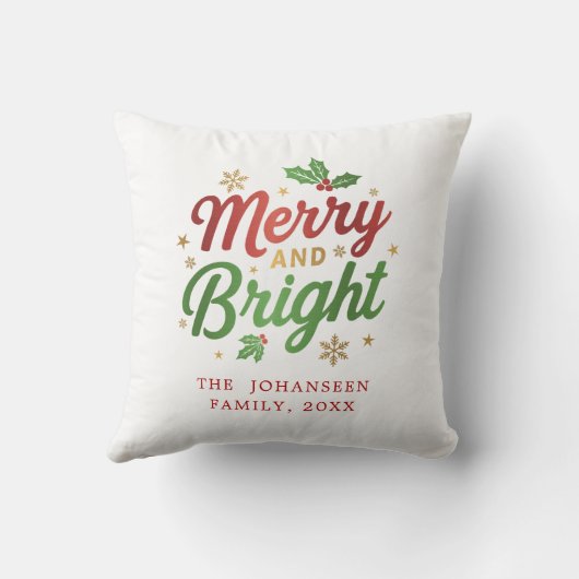 そしてメリー明るいモダンシンプルクリスマスの季節 クッション (裏面)
