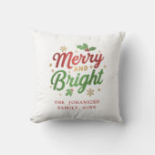 そしてメリー明るいモダンシンプルクリスマスの季節 クッション (正面)