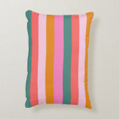 そしてメリー明るいモダンストライプクリスマスカスタム アクセントクッション (裏面(縦))