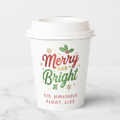 そしてメリー明るいモダンフェスティバルユニーククリスマス 紙コップ (裏面)