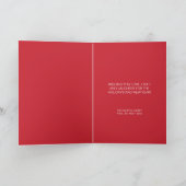 そしてメリー明るいモダン赤のミニマルクリスマス シーズンカード (内部)