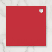 そしてメリー明るいモダン赤のミニマルクリスマス フェイバータグ (裏面)