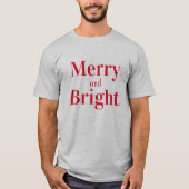 そしてメリー明るいユニセックスクリスマス Tシャツ (正面)