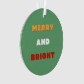 そしてメリー明るいレトロのクリスマス、ホリデーシーズン オーナメント (正面)