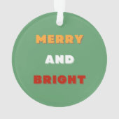 そしてメリー明るいレトロのクリスマス、ホリデーシーズン オーナメント (裏面)