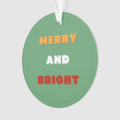 そしてメリー明るいレトロのクリスマス、ホリデーシーズン オーナメント (正面)