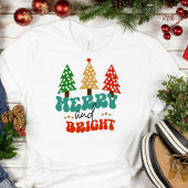 そしてメリー明るい休日のクリスマスツリー Tシャツ