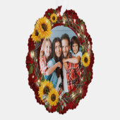 そしてメリー明るい写真のひま素朴わりクリスマス オーナメントカード (右)