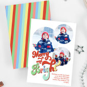 そしてメリー明るい写真コラージュのクリスマス シーズンカード