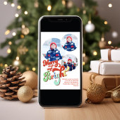 そしてメリー明るい写真コラージュのクリスマス シーズンカード