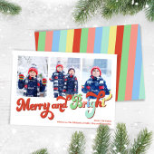 そしてメリー明るい写真コラージュのクリスマス シーズンカード