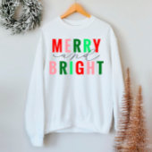 そしてメリー明るい可愛いクリスマスの汗シャツ スウェットシャツ