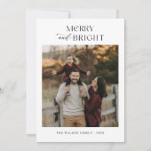 そしてメリー明るい喜び家族の写真クリスマス シーズンカード (正面)