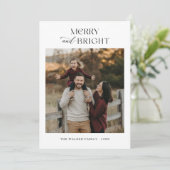 そしてメリー明るい喜び家族の写真クリスマス シーズンカード (スタンド正面)