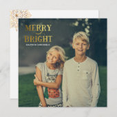 そしてメリー明るい四角のクリスマスカード (正面/裏面)