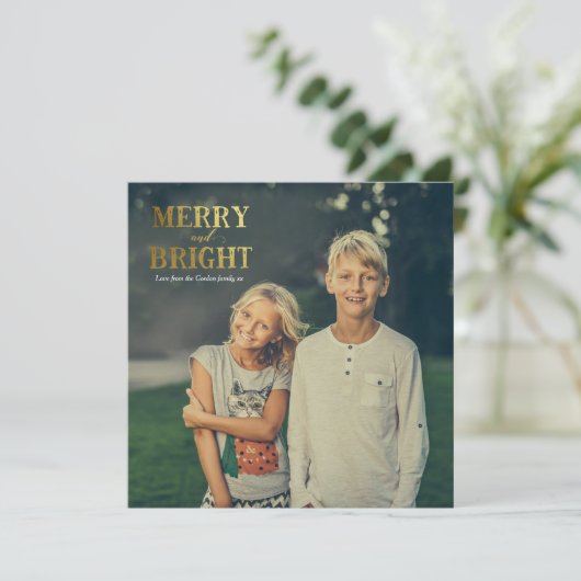 そしてメリー明るい四角のクリスマスカード (スタンド正面)