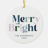 そしてメリー明るい家族のクリスマス セラミックオーナメント (正面)
