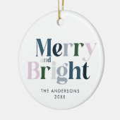 そしてメリー明るい家族のクリスマス セラミックオーナメント (左)