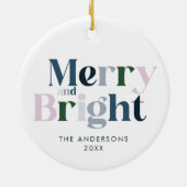 そしてメリー明るい家族のクリスマス セラミックオーナメント (裏面)