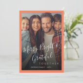 そしてメリー明るい家族の写真のクリモダンスマス シーズンカード (スタンド正面)